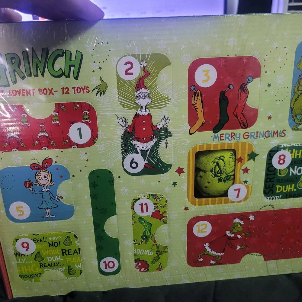 Grinch Advent Box with 12 Toys